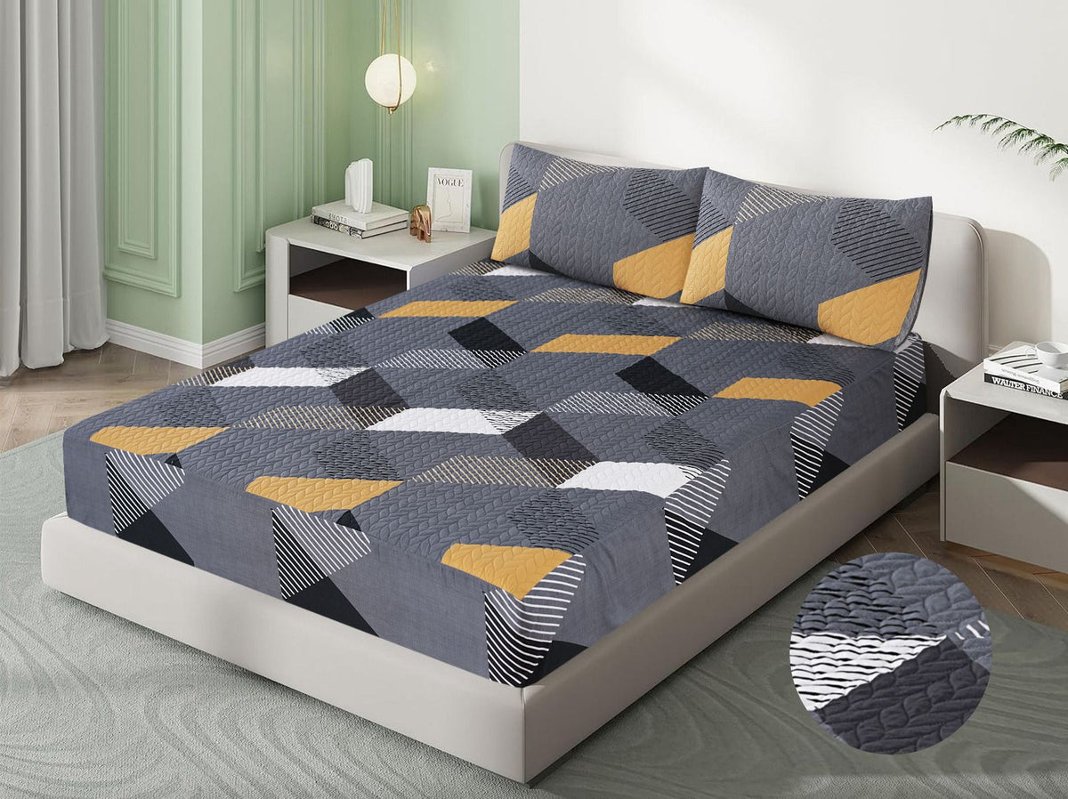Gray angels- printed Quilted Waterproof Mattress Protector-