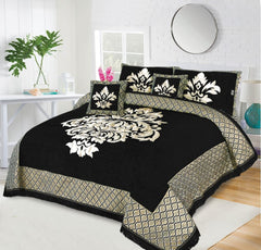 Dark brown taj- 5 pcs Bedsheet Set